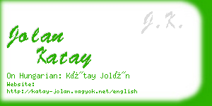 jolan katay business card